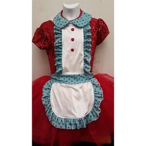 Dance Costume Curtain Call E1571 Medium Child Red Jazz